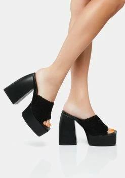 Public Desire Moby Faux Fur Heels