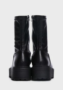 Public Desire Wide Fit Pabla Platform Boots Ankle Boots