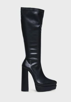 Public Desire Platform Boots End Game Platform Knee High Boots