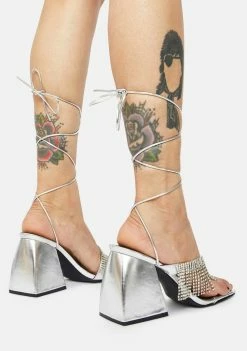 Hot Sale 👍 Public Desire Chrome Peri 👠 Heels 🛒 7 Public Desire Chrome Peri Heels