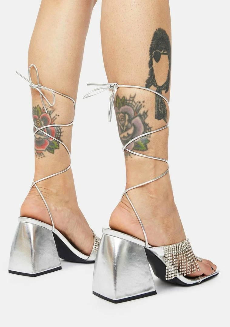 Hot Sale 👍 Public Desire Chrome Peri 👠 Heels 🛒 4 Public Desire Chrome Peri Heels