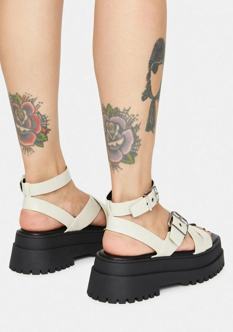 Discount ๐ Public Desire Boo Follow Strappy Buckle Platform ๐ฉด Sandals ๐ 4 Public Desire Boo Follow Strappy Buckle Platform Sandals