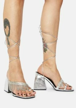 Public Desire Chrome Peri Heels