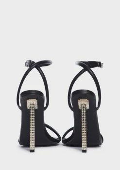 Public Desire Jewls Diamante Strappy Square Toe Heels