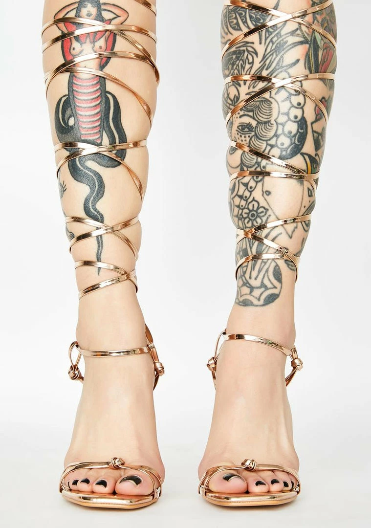 Brand new 🔔 Public Desire Rose Gold Sincere Lace Up 👠 Heels ✨ 3 Public Desire Rose Gold Sincere Lace Up Heels