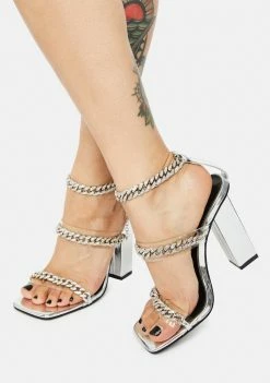 Public Desire Chrome Celebrity Heels