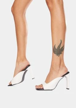 Public Desire Abelle Mono Square Toe High Heels