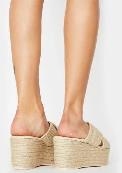 Public Desire Natural Breeze Platform Sandals Platforms