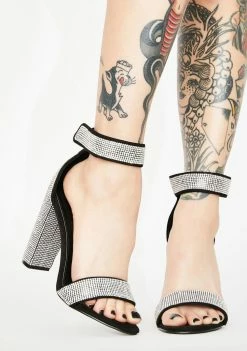 Public Desire Drippin Rhinestone Heels