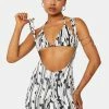 Public Desire Geo Printed Scooped Unitard