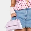 Public Desire Remmy Lilac Croc Handbag