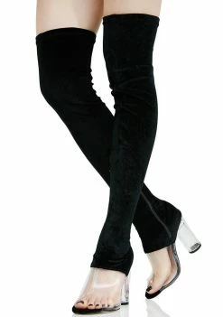 Public Desire Boots & Booties Kiara Perspex Thigh-High Boots