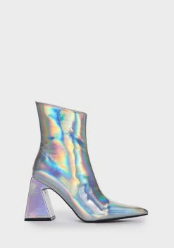 Public Desire Kenzie Holographic Heeled Boots