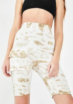 Public Desire Tie Dye Cargo Biker Shorts Bottoms