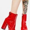 Public Desire Boots & Booties Flame Lia Vinyl Stud Strap Boots