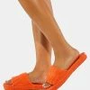 Public Desire Orange Juicy Slider Slippers