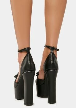 Public Desire Giselle Peep Toe Platform Heels