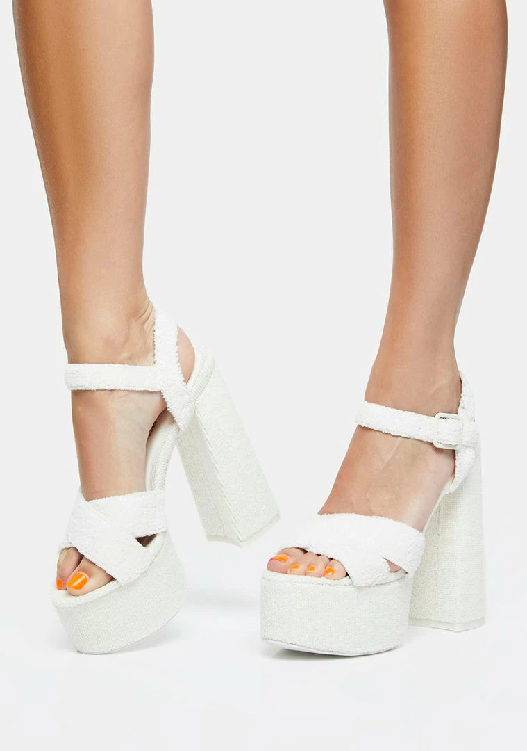 Best deal ❤️ Public Desire Ecru Content Platform 👠 Heels 🤩 1 Public Desire Ecru Content Platform Heels