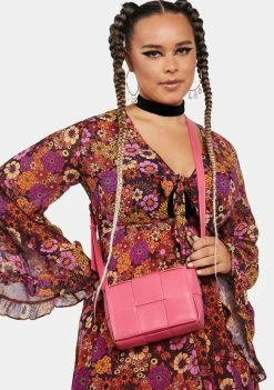 Best Sale 🥰 Public Desire Pink The Gianna Crossbody Bag ❤️ 7 Public Desire Pink The Gianna Crossbody Bag