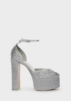 Public Desire Effie Diamante Platform Block Heels Platform Heels