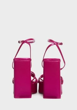 Public Desire Magenta Boujee Block Heels