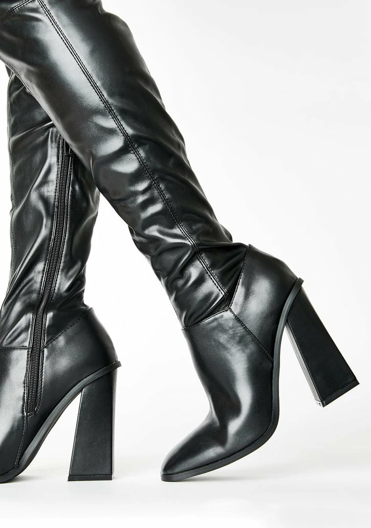 Discount ❤️ Public Desire Black Ryleigh Over The Knee 🥾 Boots 🔥 2 Public Desire Black Ryleigh Over The Knee Boots