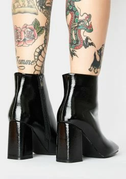 Public Desire Aimee Patent Ankle Boots Boots & Booties