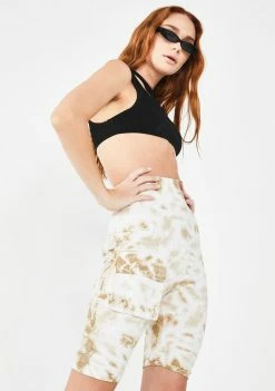 Public Desire Tie Dye Cargo Biker Shorts Bottoms