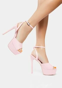 Public Desire Pink Just Kidding Platform Heels