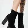Public Desire Dark Romance Glitter Platform Ankle Boots Boots & Booties