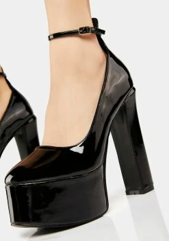 Public Desire Black Donatella Platform Heels