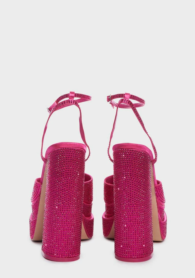 Cheapest ๐งจ Public Desire Wide Fit Pink Sparkly Moonchild Platform ๐ Heels ๐ 4 Public Desire Wide Fit Pink Sparkly Moonchild Platform Heels