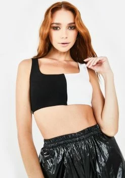 Public Desire Colourblock Crop Top Tops