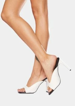 Public Desire Abelle Mono Square Toe High Heels