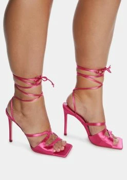 Public Desire Wide Fit Secret Lace-Up Heels