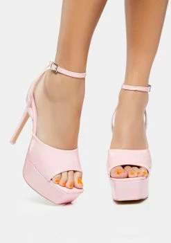 Public Desire Pink Just Kidding Platform Heels