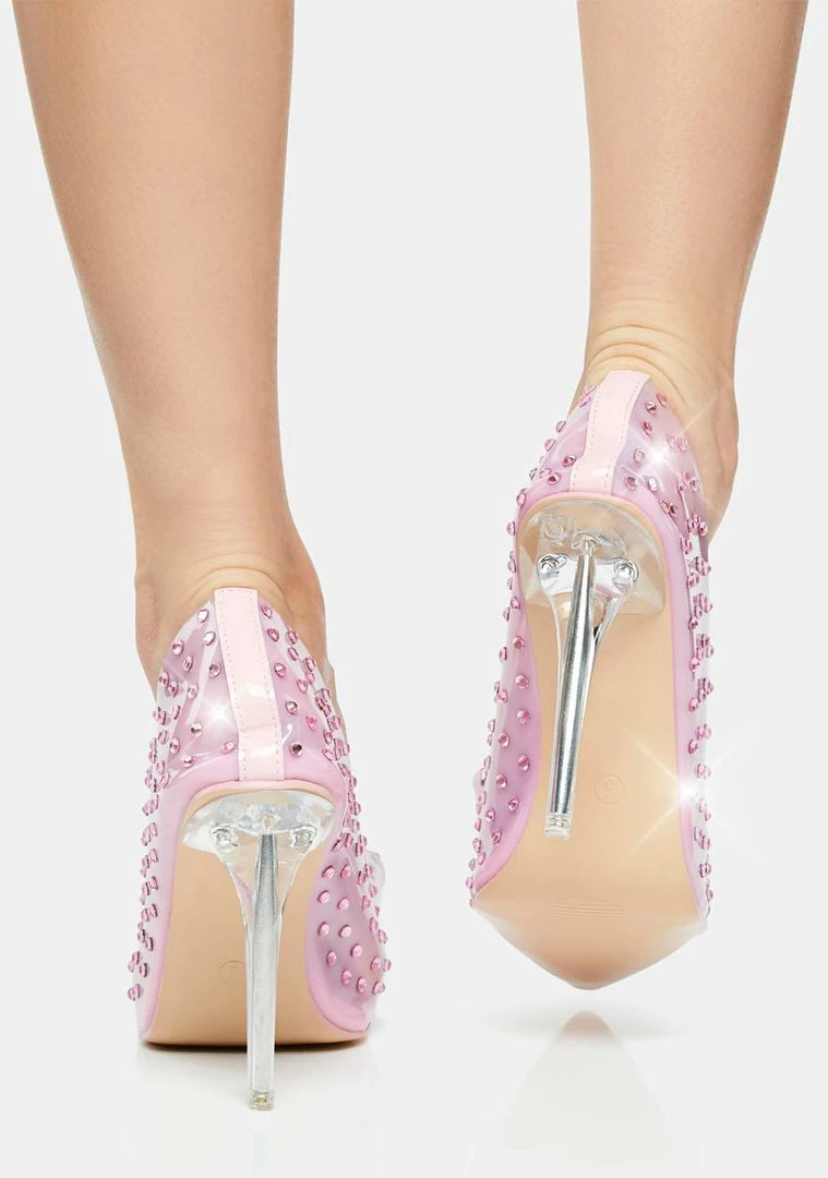 Buy 🛒 Public Desire Fake Love Diamante 👠 Heels Clear 👠 Heels 🌟 3 Public Desire Fake Love Diamante Heels Clear Heels