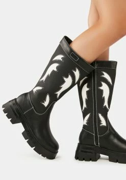 Public Desire Fly Away Cowboy Boots Ankle Boots