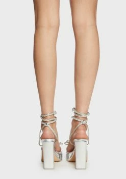 Promo 🤩 Public Desire Future Bow Platform 👠 Heels Wrap 👠 Heels 😍 7 Public Desire Future Bow Platform Heels Wrap Heels