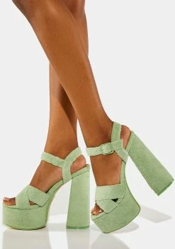 Public Desire Mint Content Platform Heels