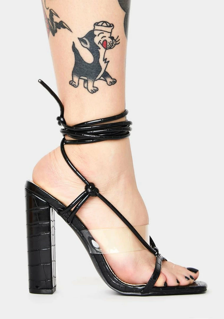 Coupon π Public Desire Fussy Lace Up Block π Heels π₯° 2 Public Desire Fussy Lace Up Block Heels
