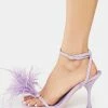 Public Desire Purple Prancy Fluffy Heels