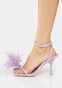 Public Desire Purple Prancy Fluffy Heels