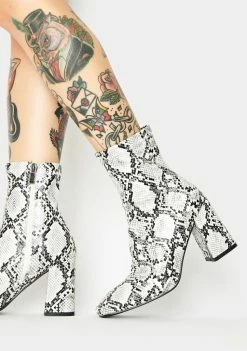 Public Desire Addict Snakeskin Boots Boots & Booties