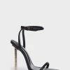 Public Desire Jewls Diamante Strappy Square Toe Heels