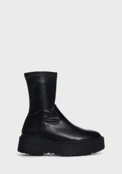 Public Desire Wide Fit Pabla Platform Boots Ankle Boots