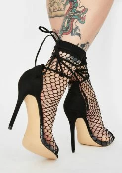 Public Desire Midnight Sunrise Fishnet Heels