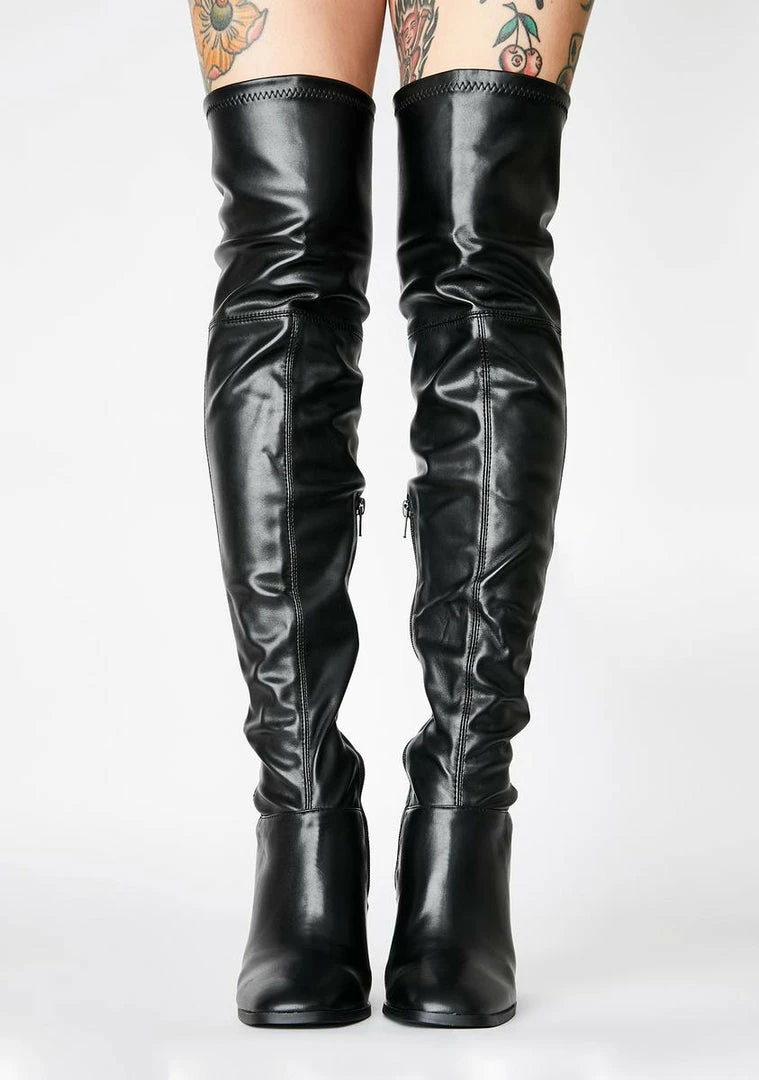 Discount ❤️ Public Desire Black Ryleigh Over The Knee 🥾 Boots 🔥 3 Public Desire Black Ryleigh Over The Knee Boots