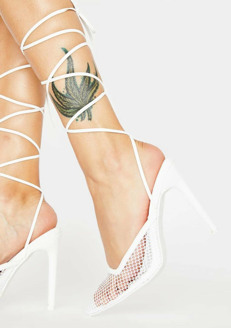 Budget π€© Public Desire White Feisty Lace Up π Heels π 2 Public Desire White Feisty Lace Up Heels