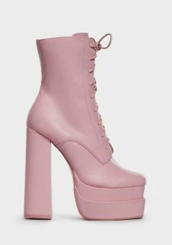 Public Desire Pink Jupiter Platform Boots